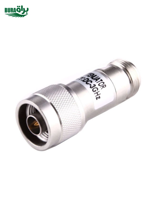 BURAQ 5W 30dBi N Female to N Male DC-13GHz Frequency Gain Attenuator(Silver)  - Image 2
