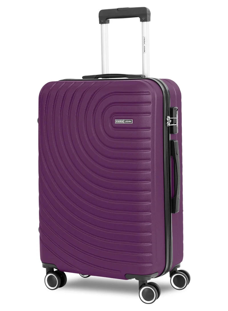 PARAJOHN Spiral 20-Inch Cabin-Size (Small) ABS Hard Case Luggage Trolley Bag with 4 Spinner Wheels and Lock – Purple