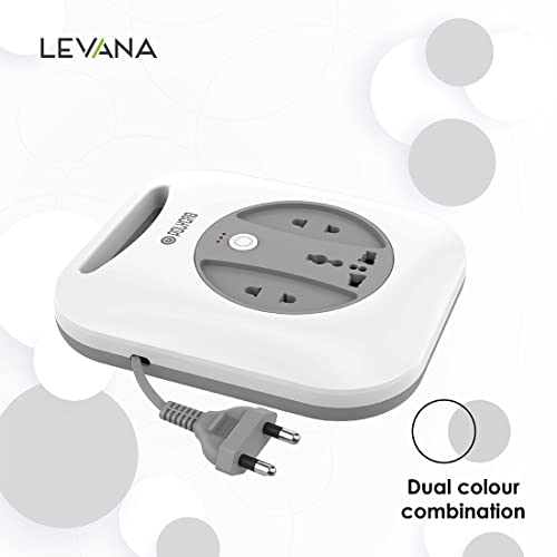 Polycab 6A 2 PIN G-Square Flex Box with 4 Meter Power Cord For Home & Office Use With Surge Protection Socket For Computer & Laptop (White) - Image 2