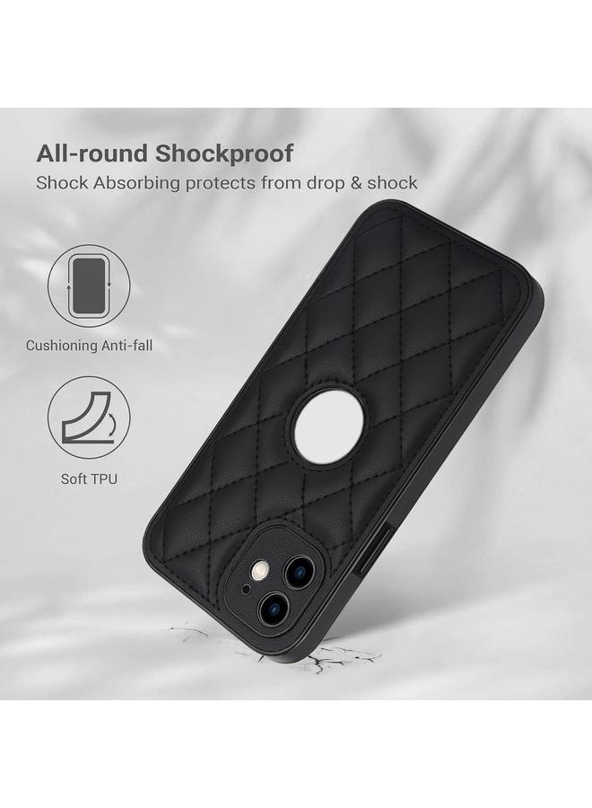 زبون حافظة لهاتف iPhone 12 مع غطاء خلفي من الجلد المعيني - Image 2