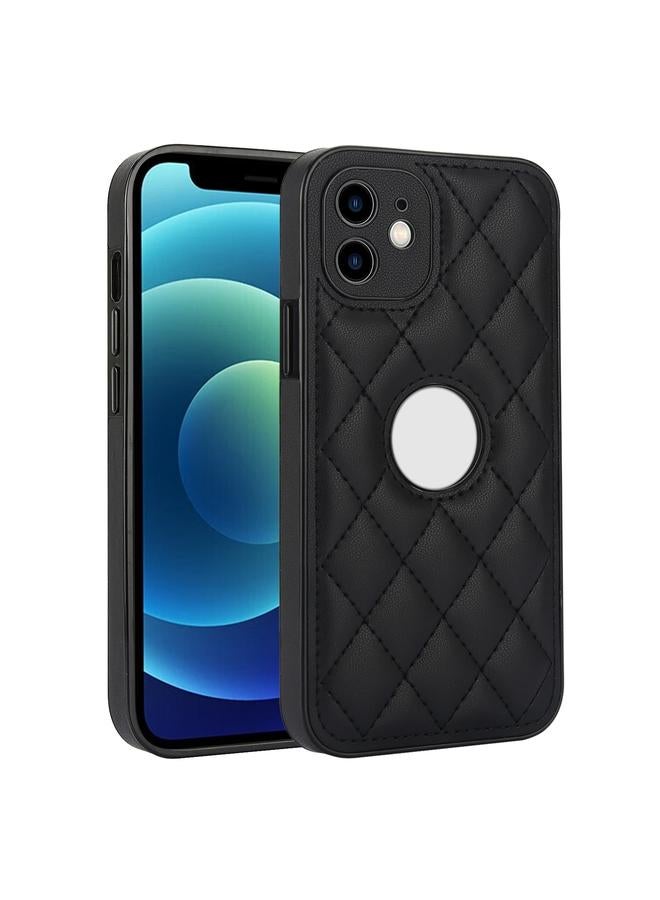 زبون حافظة لهاتف iPhone 12 مع غطاء خلفي من الجلد المعيني - Image 1