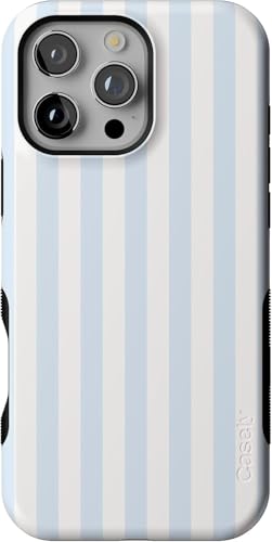 Casely iPhone 16 Pro Max Case | Blue Stripes | Sunday Best | Compatible with MagSafe | Bold Protective Design - Image 1