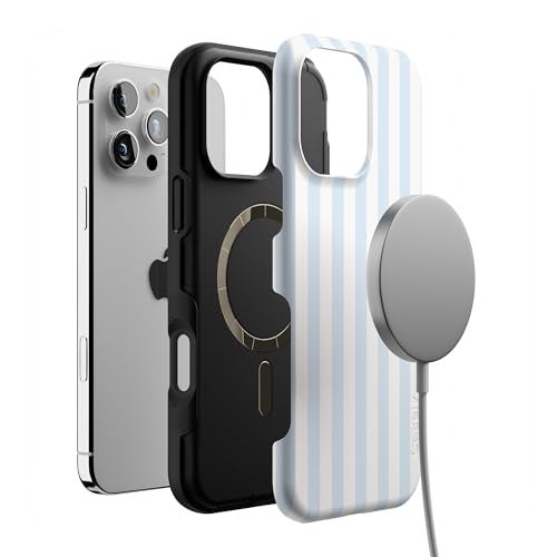 Casely iPhone 16 Pro Max Case | Blue Stripes | Sunday Best | Compatible with MagSafe | Bold Protective Design - Image 4