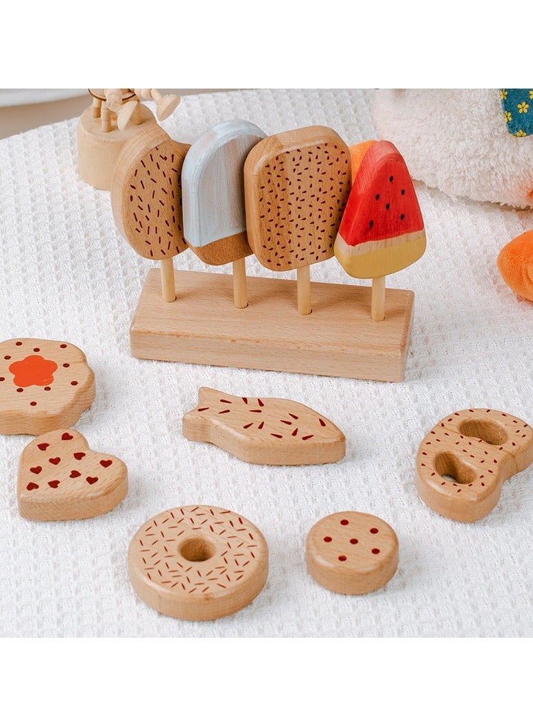 general Beech Popsicles Ice Cream Doughnuts Ice Cream Lollipopsicles Eggs Cuts Chelles Kitchens Plays Wooden Toys Gifts - Image 3
