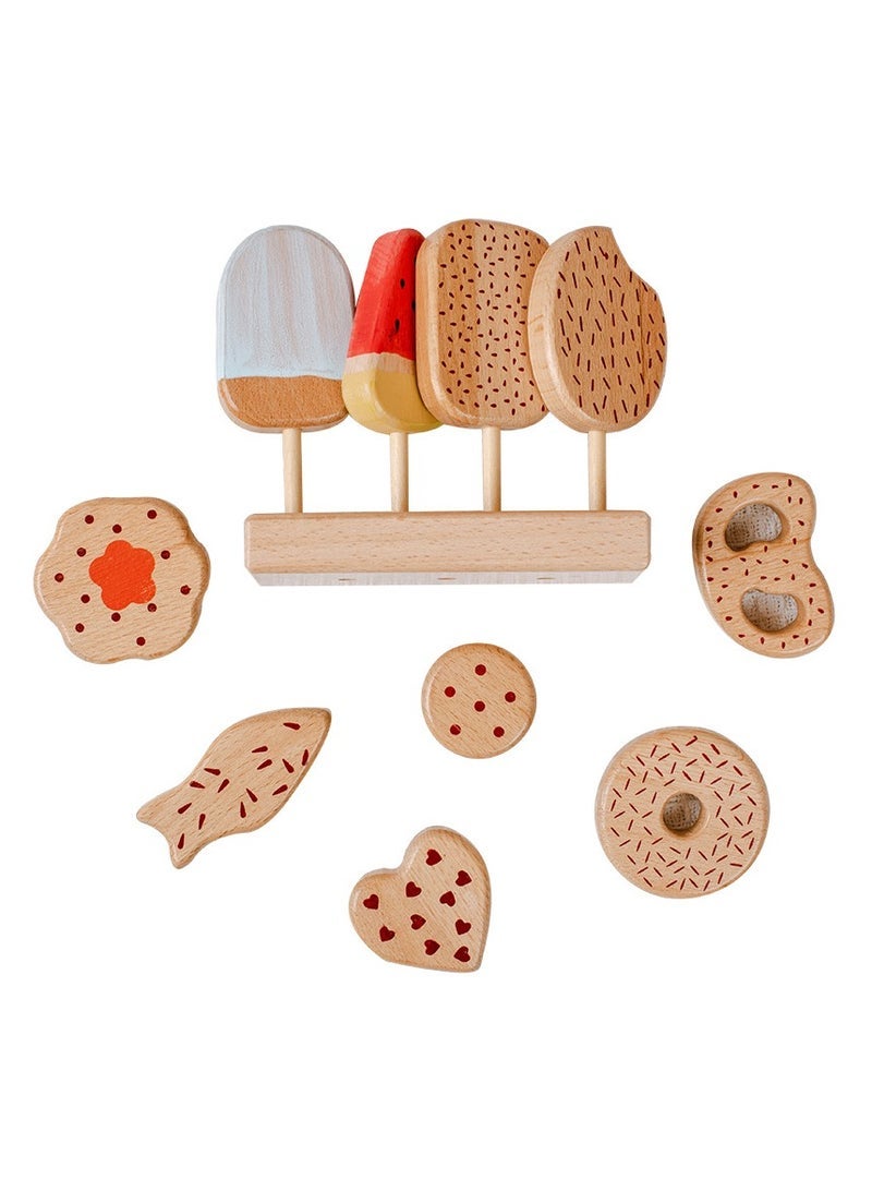 general Beech Popsicles Ice Cream Doughnuts Ice Cream Lollipopsicles Eggs Cuts Chelles Kitchens Plays Wooden Toys Gifts - Image 1