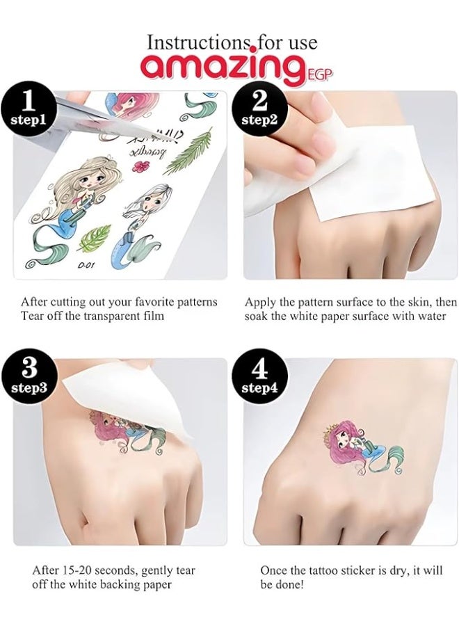 أمازينج. إي جي بي وشم مؤقت متوهج في الظلام، ١٠ ورقات، متعدد الألوان، هدايا حفلات للأطفال (FDC- 01) - Image 3