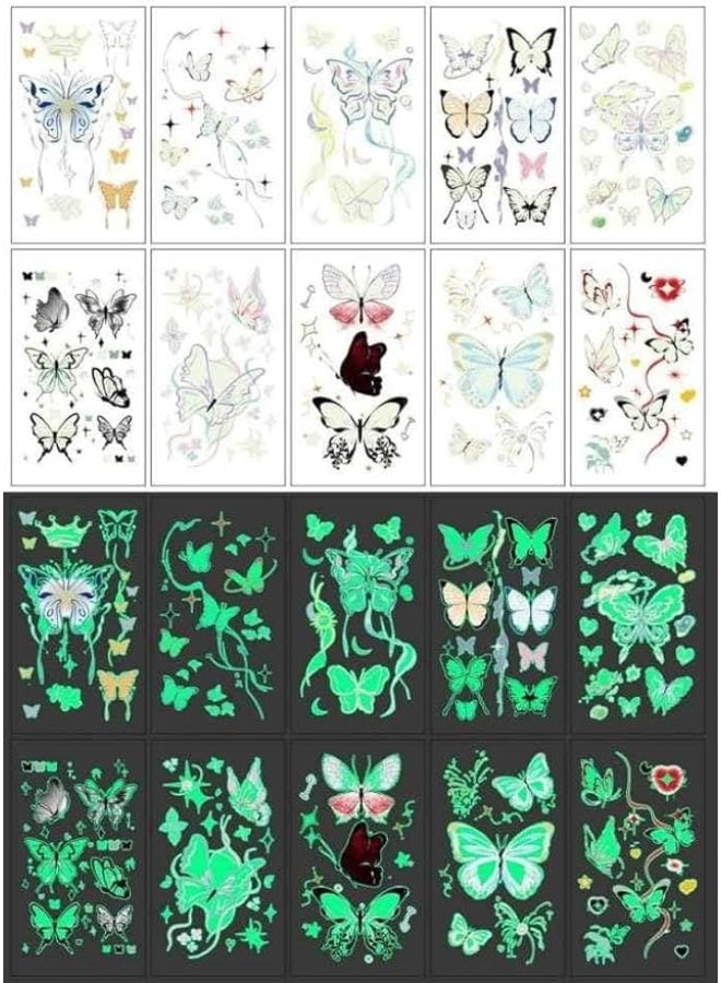 أمازينج. إي جي بي وشم مؤقت متوهج في الظلام، ١٠ ورقات، متعدد الألوان، هدايا حفلات للأطفال (FDC- 01) - Image 4