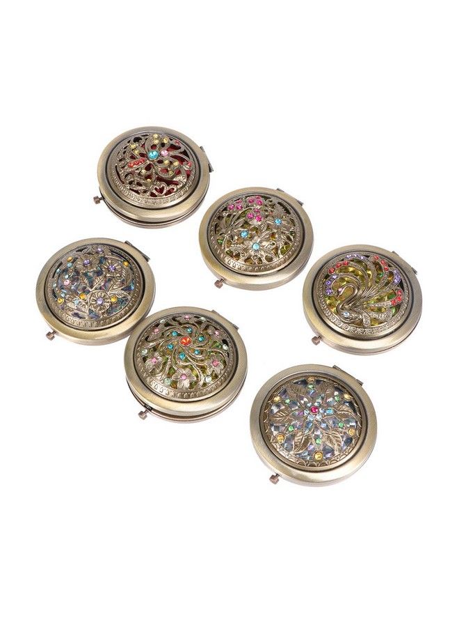 Tinksky Folding Pocket Mirror Round Compact Mirror Doublesided Makeup Mirror (Random Style) - Image 4