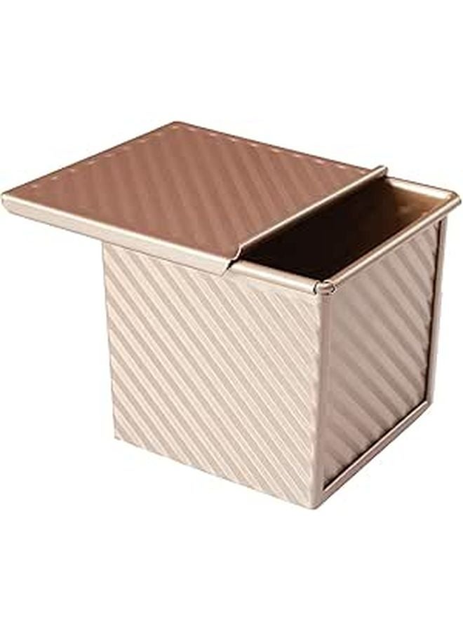 Gold Striped Nonstick Loaf Pan Lid Durable Carbon Steel For Homemade Bread Baking - Image 1