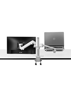 upergo Ol 3S Aluminum 2 In 1 Monitor Arm Laptop Stand And Mount For Gaming And Office Use 17" 32" Each Arm Upto 7 Kg Silver  - Image 3