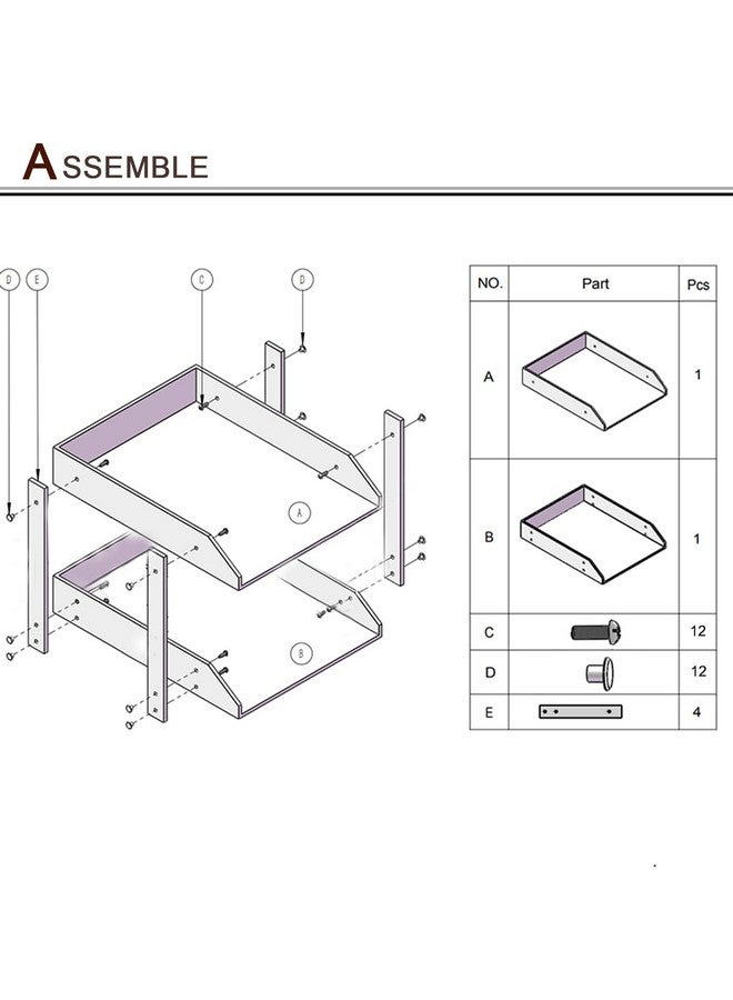 KINGFOM Letter Tray, Leather Paper Organizer Tray, Wooden Desk File Holder, Desktop File, Stackable Magazine Holder, Mail Sorter, Great for Home or Office - 2 Level Black - Image 4