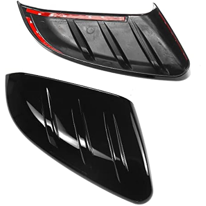 rayihni Mirror Cap Covers Mugen Style Compatible With Honda Civic 10Th 20162021AddOn Type Side Mirror Cover Glossy Black - Image 3