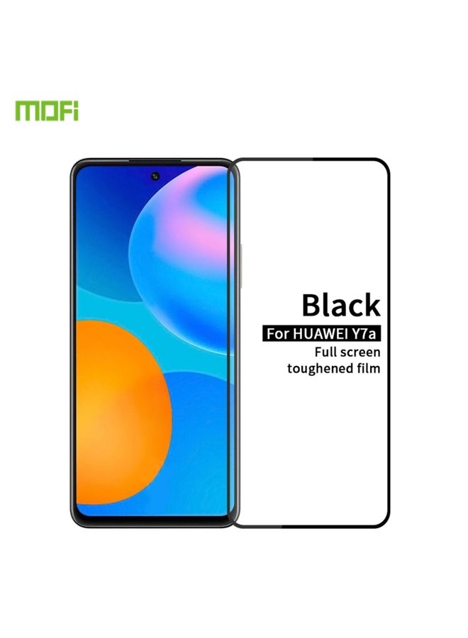 Screen Protector For Huawei Y7a 2020 MOFI 9H 2.5D Full Screen Tempered Glass Film(Black)