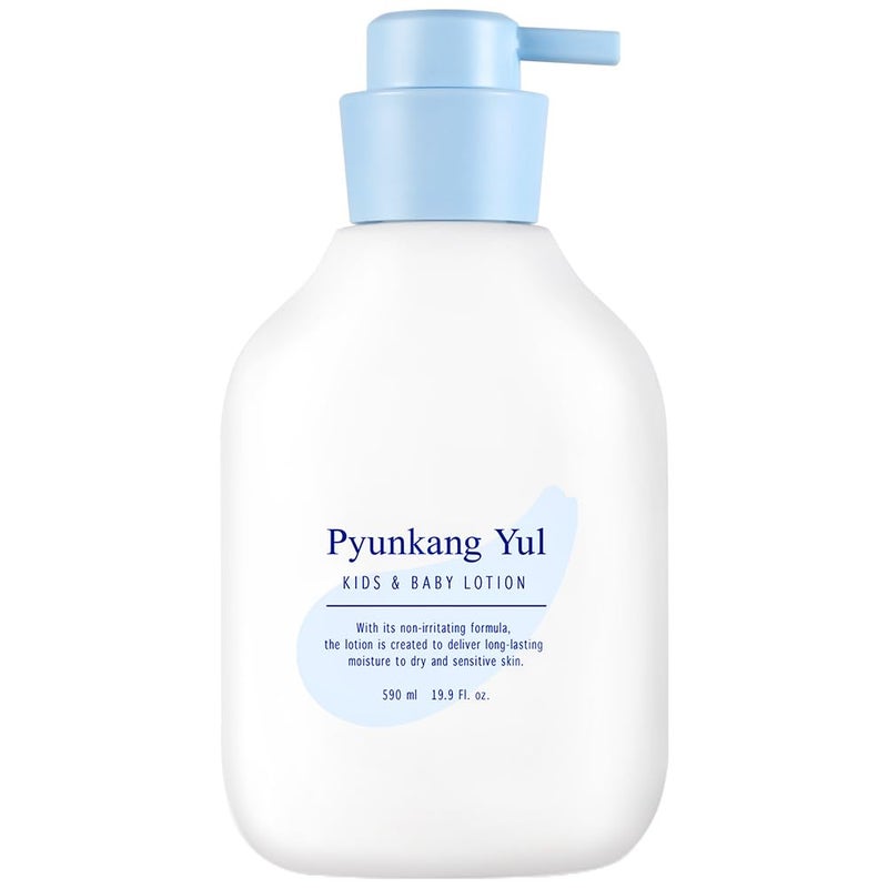 Pyunkang Yul لوشن مرطب للأطفال والرضع من بيونكانغ يول مع السيراميد، حمض الهيالورونيك، الليسيثين، سيكا، مهدئ، مرطب، كريم مرطب لجميع أنواع البشرة، خالي من العطور، 19.9 أونصة سائلة 590 مل. - Image 1
