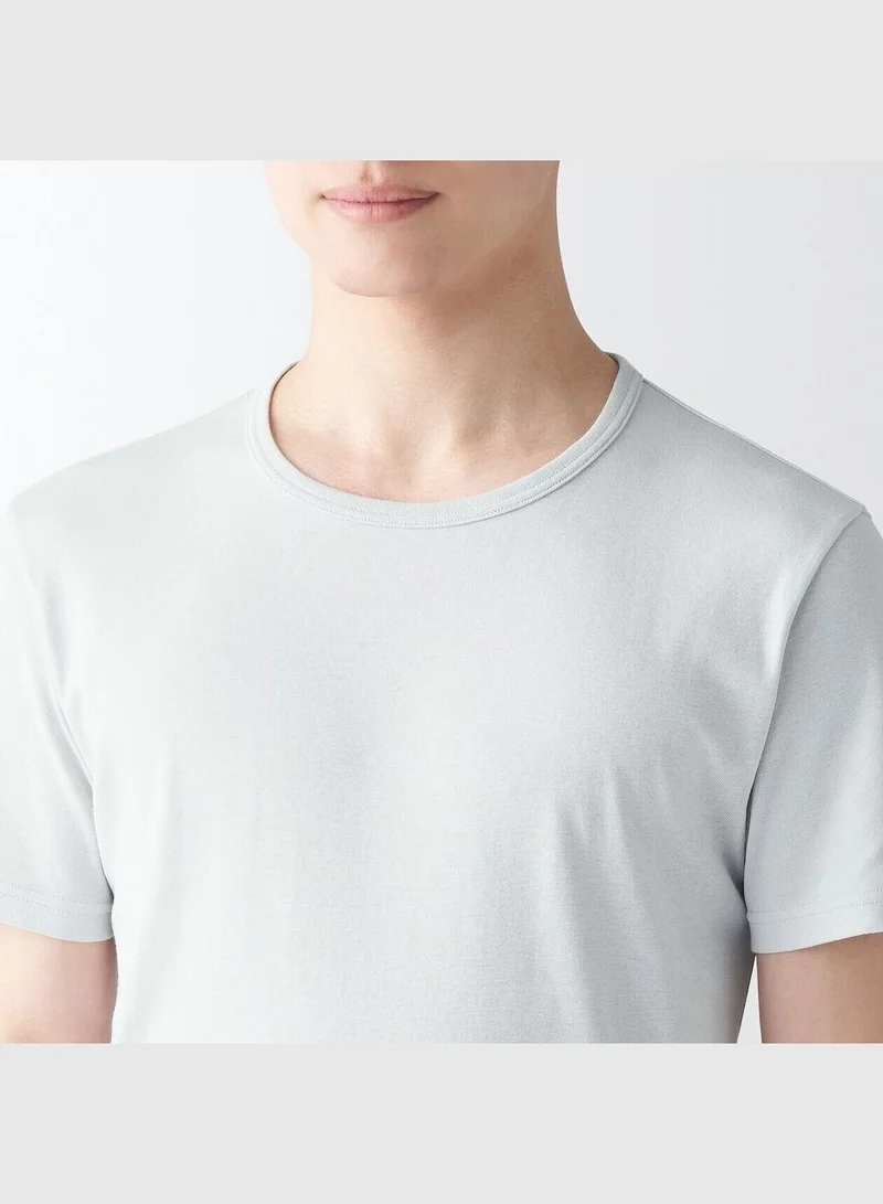 MUJI Moisture Wicking Cotton Crew Neck Short Sleeve T-Shirt