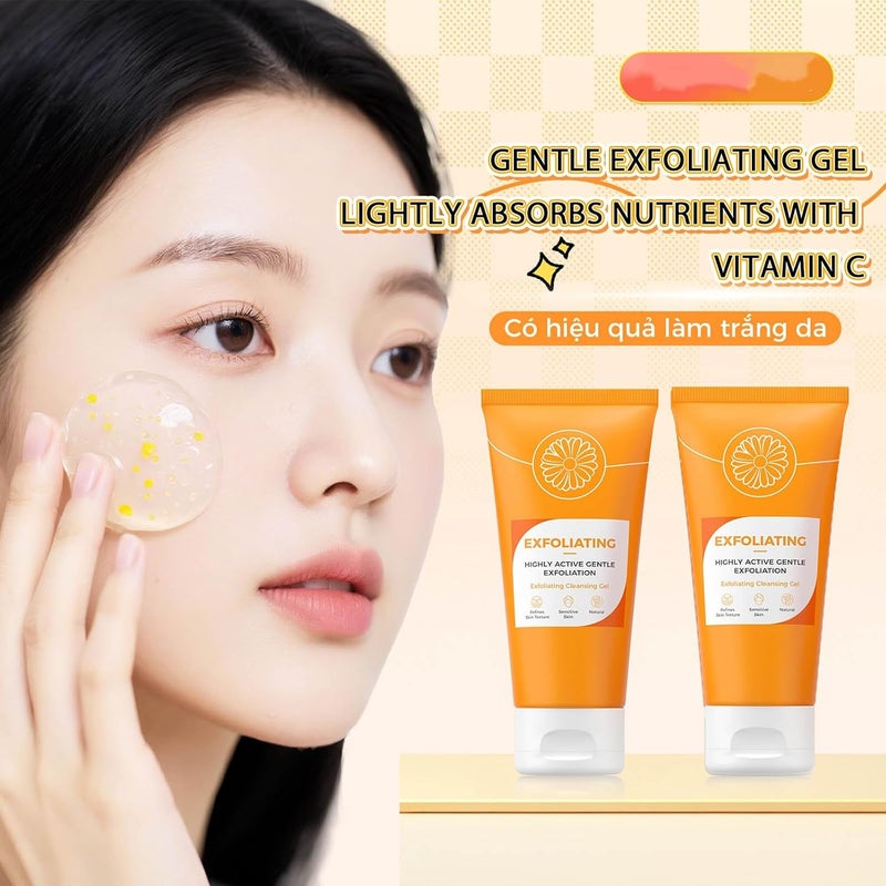 Gulf popular simple design Vitamin C Exfoliating Gel, Gentle Peeling Gel Face Exfoliator, Deep Cleansing, Removes Dead Skin Cells, Unclogs Pores, Refines Skin Texture, Promotes Smooth Skins, Suitable for All Skins Types 2.12 oz Cross product combo compatible Global mainstream design picks Diverse use resistant crafted quality N/S/C nationwide deliver Heavy load resistant Global simple assemble options Durability boosted processed material Upgraded quality Elegant upgraded practical design Consistent steady quality Multi-hub shipment dispatch Easy store & transit build Worldwide popular practical build Spec upgraded improved quality Air & land transit compatible Individual & group usable Repeated detach compatible build Long use oriented quality All storage type compatible Trendy flexible practical build Affordable trusted craftsmanship All-round applied quality Secure equipped warehouse In-house warehouse packing - Image 4