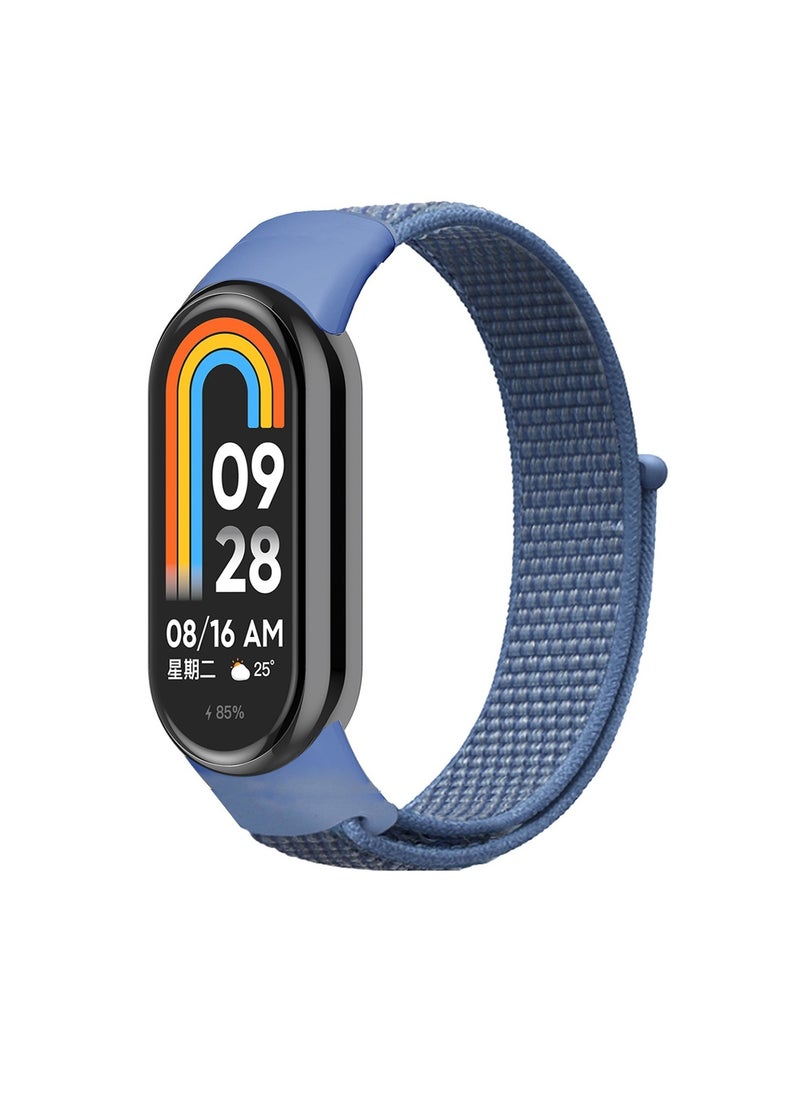 Generic - Nylon Strap Compatible with Xiaomi Mi Band 9/Mi Band 8 Soft Adjustable Band for Men and Women,Blue - Image 1