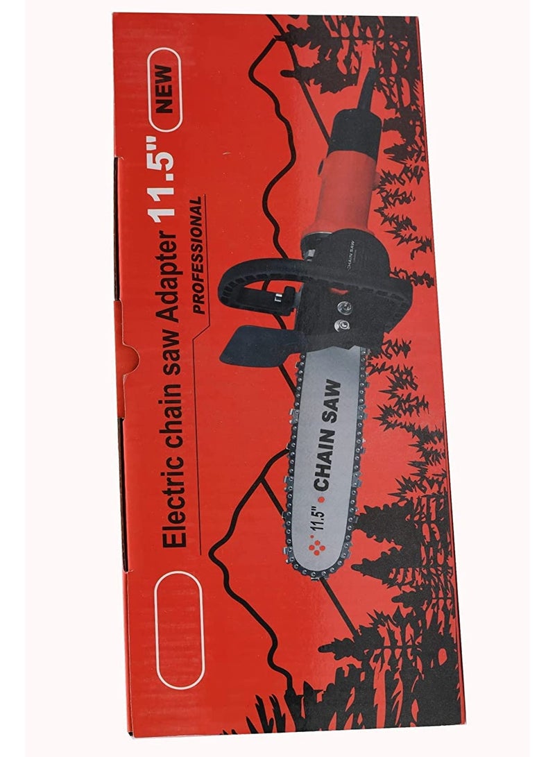SINAL Electric Chainsaw Adapter Set for Angle Grinder Machine Woodworking Tool (11.5 Inch, Red Color)  - Image 2