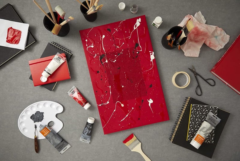 Pebeo Studio Acrylics - Quinacridone Scarlet - High Viscosity Acrylic Paint - 100ml Tube - Image 3