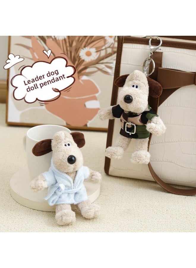 Leader Dog Doll Clothes Doll Plush Toy Keychain Car Interior Bag Pendant Cute Dog Gift-Specifications:Pink Sweater Small Pendant Master Dog-Color:15CM  - Image 2