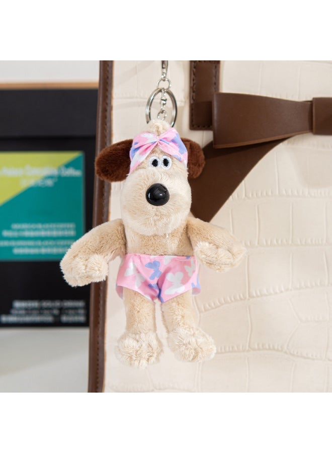 Leader Dog Doll Clothes Doll Plush Toy Keychain Car Interior Bag Pendant Cute Dog Gift-Specifications:Pink Sweater Small Pendant Master Dog-Color:15CM  - Image 4