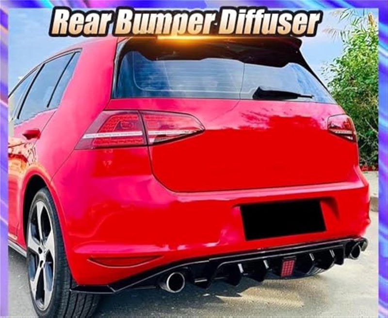 QASULER Rear Bumper Spoiler for VW Golf 7 - Image 2