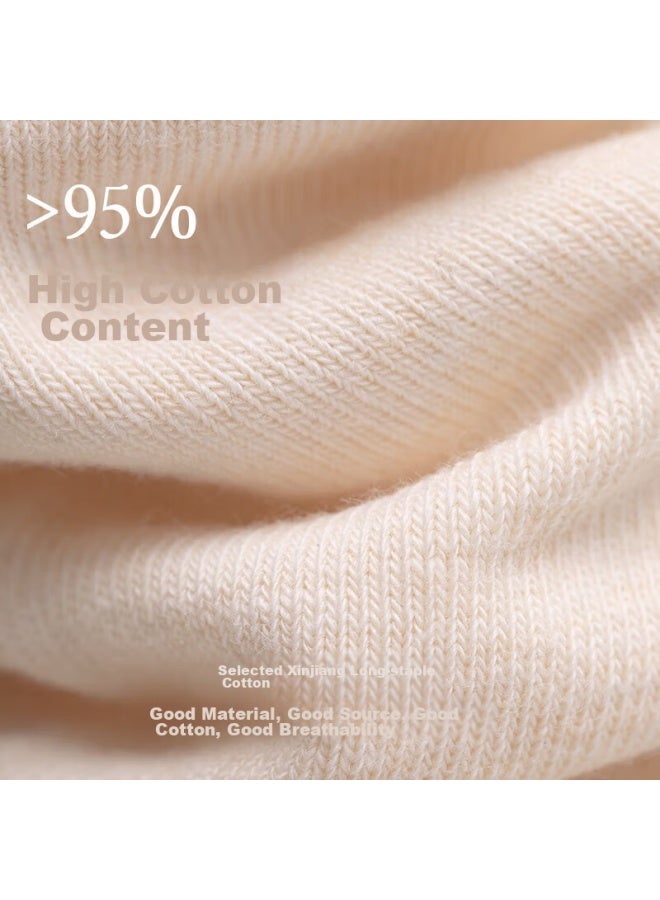B&C.ROOM Mianzhuwu Women's Autumn Socks, Slouchy Mid-calf Socks, Sweat-absorbing, Odor-resistant, Antibacterial, Pure Cotton, Seamless Long Socks - Image 2