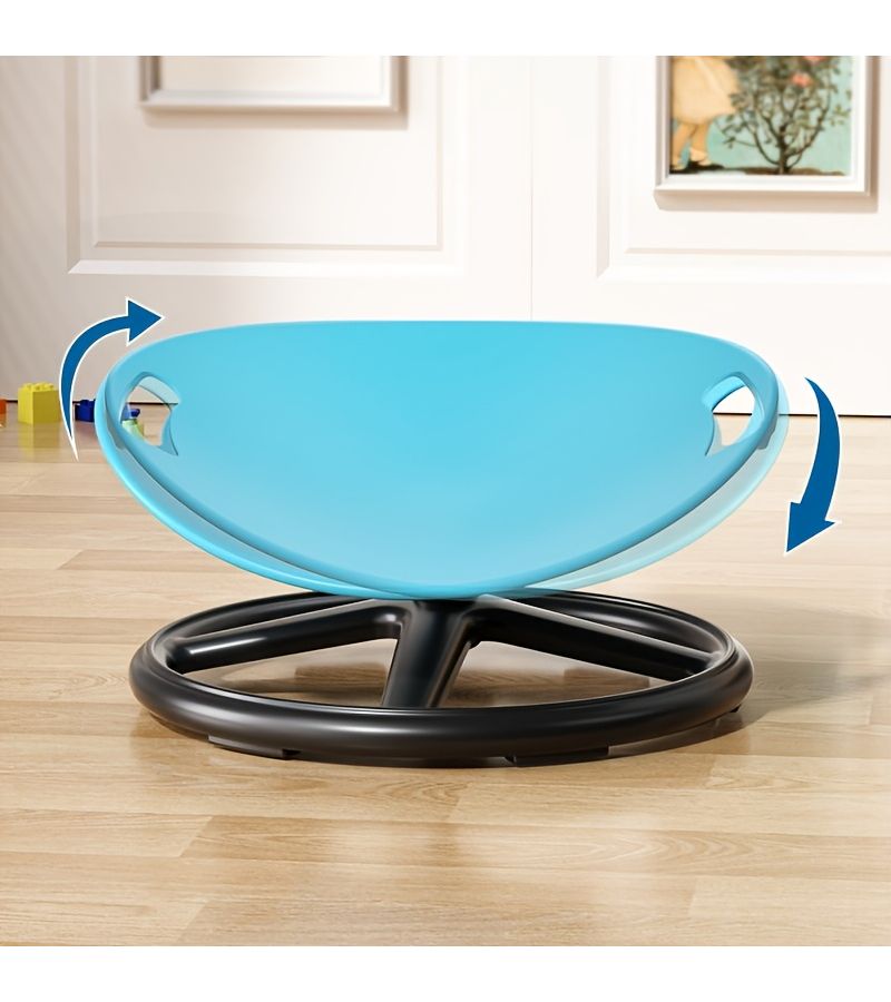 كرسي التوازن المستدير الممدود Ergonomic Blue Plastic لللياقة البدنية والتدريب التناسق للمنزل والصالات الرياضية سعة تحميل محدودة - Image 4
