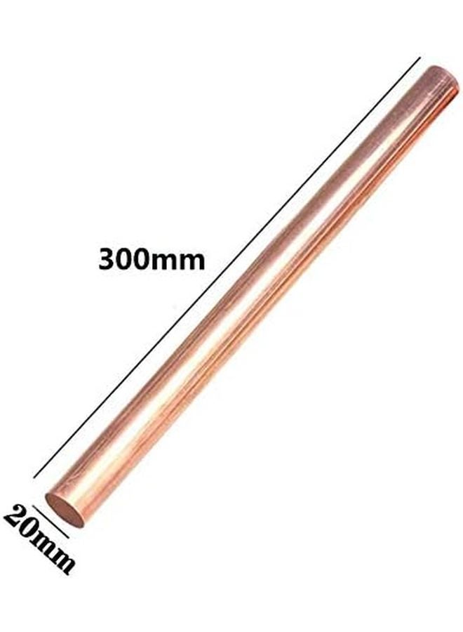 Pure Copper Sheet Metal Plate 20x300mm DIY Material Round Bar Rod Cylinder - Image 3