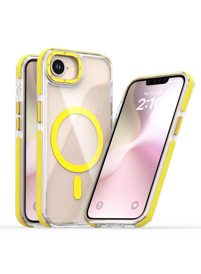 S-TOP Case For iPhone 16e Dual-Color Clear Acrylic Hybrid TPU MagSafe Phone Case - Image 1