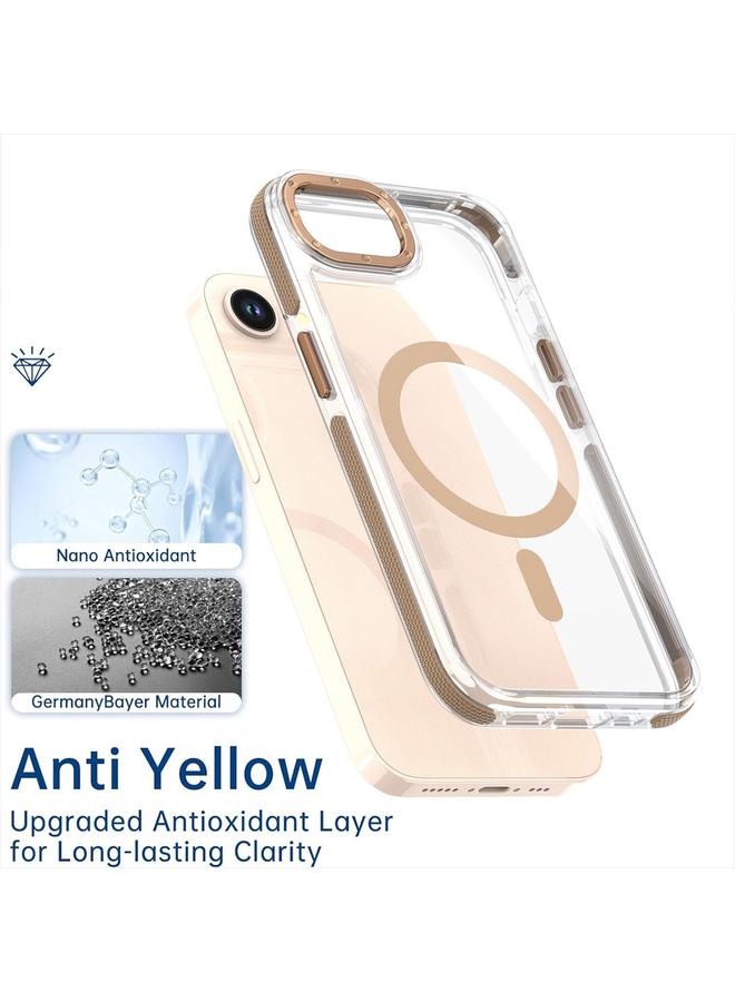 S-TOP Case For iPhone 16e Dual-Color Clear Acrylic Hybrid TPU MagSafe Phone Case - Image 3