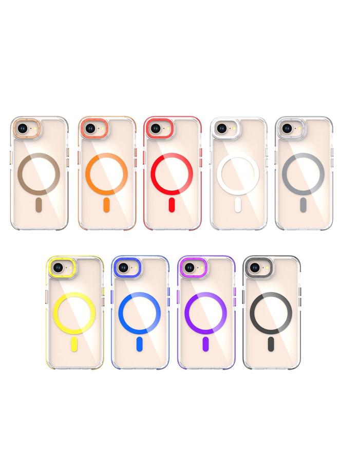 S-TOP Case For iPhone 16e Dual-Color Clear Acrylic Hybrid TPU MagSafe Phone Case - Image 2