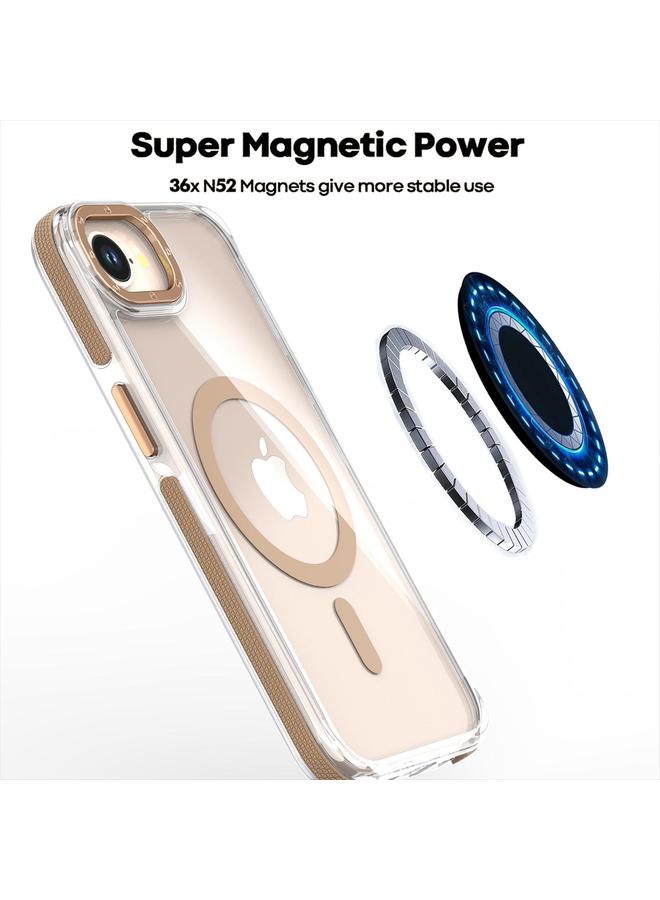 S-TOP Case For iPhone 16e Dual-Color Clear Acrylic Hybrid TPU MagSafe Phone Case - Image 4