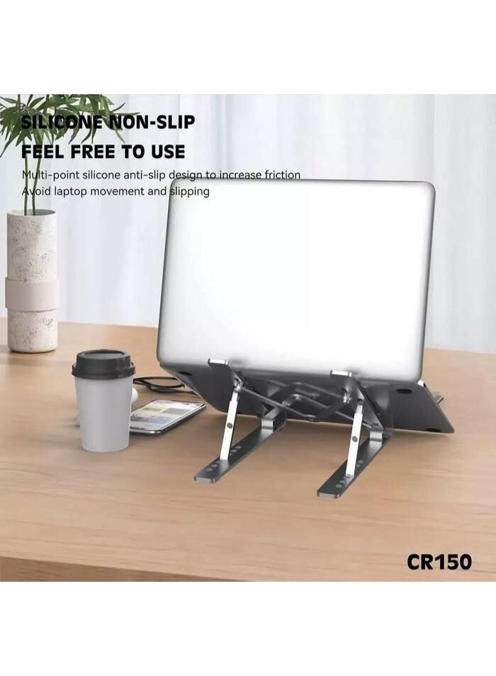 Lenyes CR150 Adjustable Laptop & Tablet Stand – Foldable, Durable, and Anti-Skid Design - Image 3