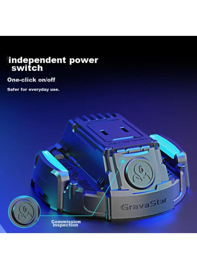Gravastar Gravity Planet Dog Nitrogen Socket Set： 65w Gallium Nitride Charger + Dog Bed Socket, Personalized Fast Charging Head Multi-in Desktop Cool Mechanical Ornament, Compatible With Apple, Huawei, Android, White - Image 2