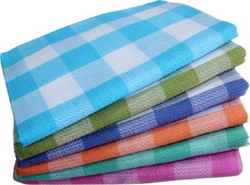 Cotton Colors Cotton Colors Bath Towels-Big Chexs(Set of 6 peices) 