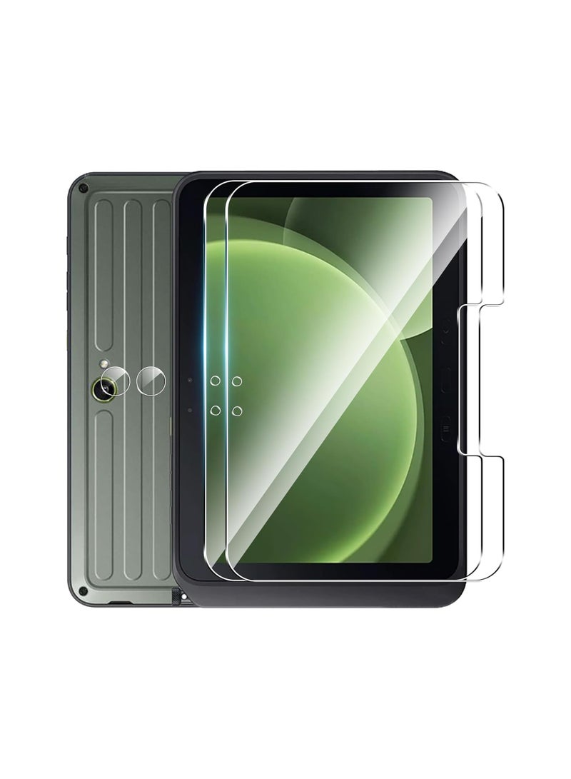 【2+2 Packs】 Compatible Galaxy Tab Active 5 Pro 10.1-inch 2025 (SM-X356B) Screen Protector and Camera Lens Protector Tempered Glass, 9H Hardness Scratch Resistant Fingerprint Resistant - Image 1