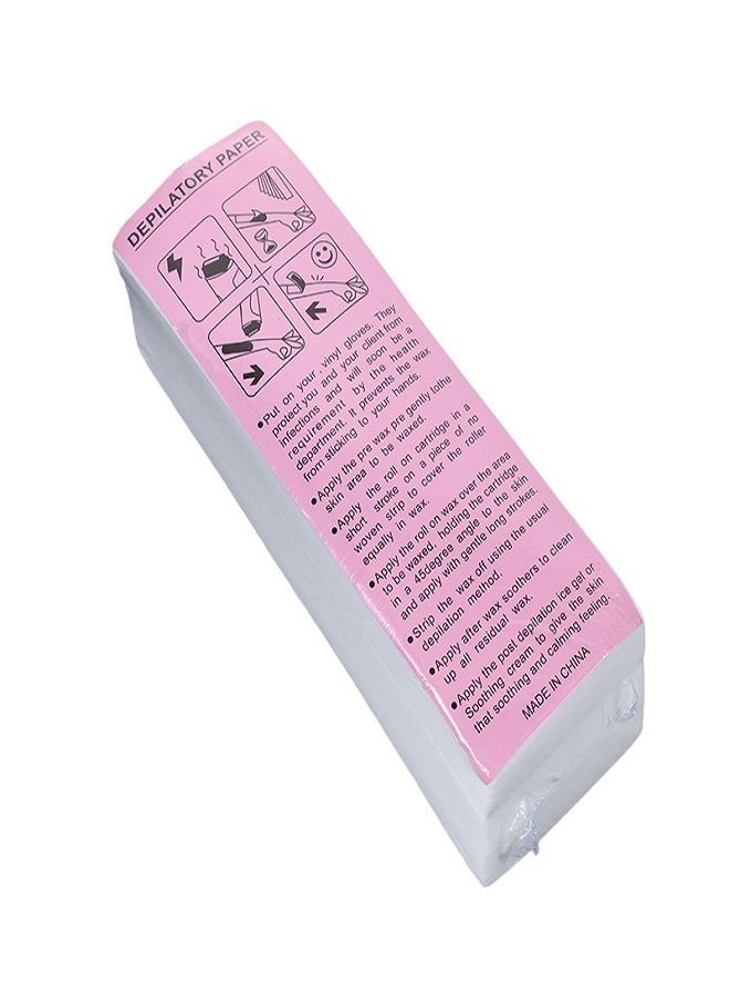 Generic 100-Piece Nonwoven Hair Removal Paper White 20x7xcm  - Image 1