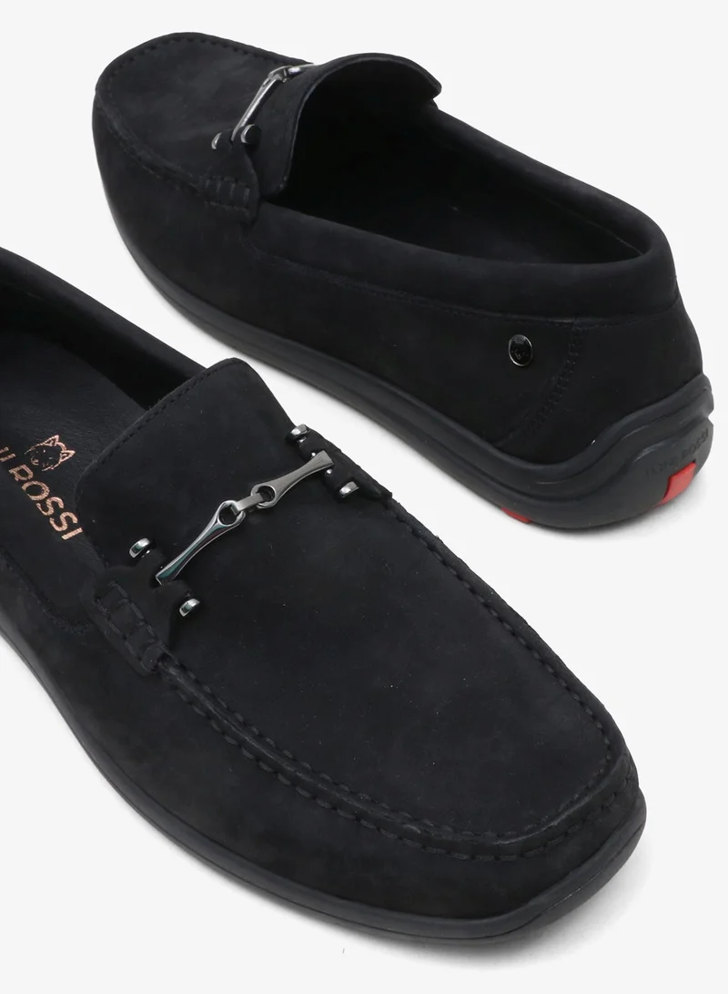 Toni Rossi Black Cargo Casual Men’s Upper Suede Leather Loafers for Men | Best Price UAE