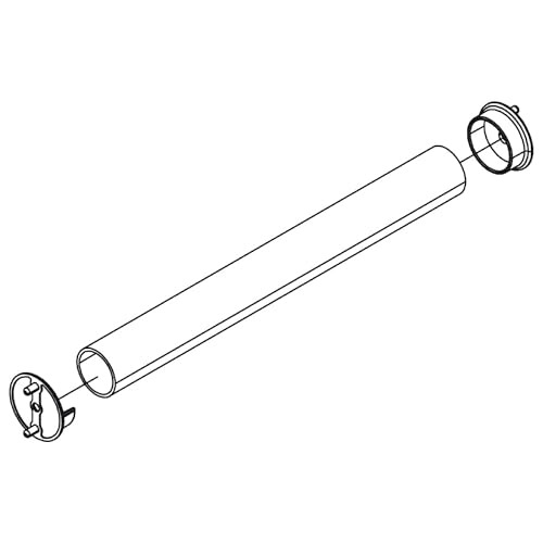 Hafele Synergy Collection Wardrobe Tube Support, 1 Pair for 1 5/16" Diameter Closet Rod (Zinc, White) - Image 3