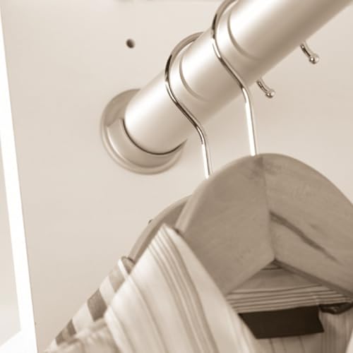 Hafele Synergy Collection Wardrobe Tube Support, 1 Pair for 1 5/16" Diameter Closet Rod (Zinc, White) - Image 5