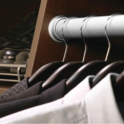 Hafele Synergy Collection Wardrobe Tube Support, 1 Pair for 1 5/16" Diameter Closet Rod (Zinc, White) - Image 4
