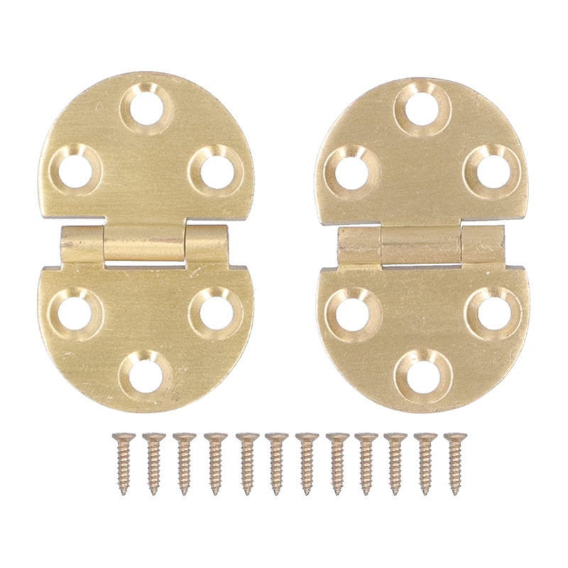 Foldable Table Mini Flap Hinge 2 Set 180 Degree Copper Hardware Furniture Accessory - Image 2
