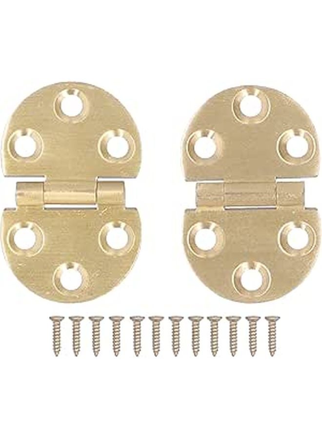 Foldable Table Mini Flap Hinge 2 Set 180 Degree Copper Hardware Furniture Accessory - Image 1