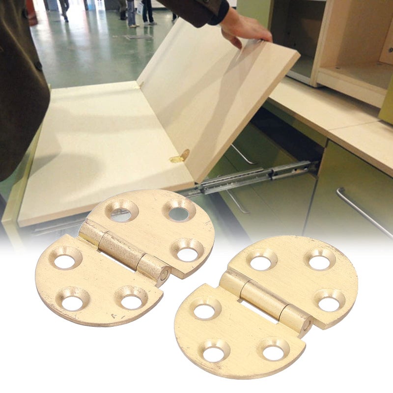 Foldable Table Mini Flap Hinge 2 Set 180 Degree Copper Hardware Furniture Accessory - Image 4