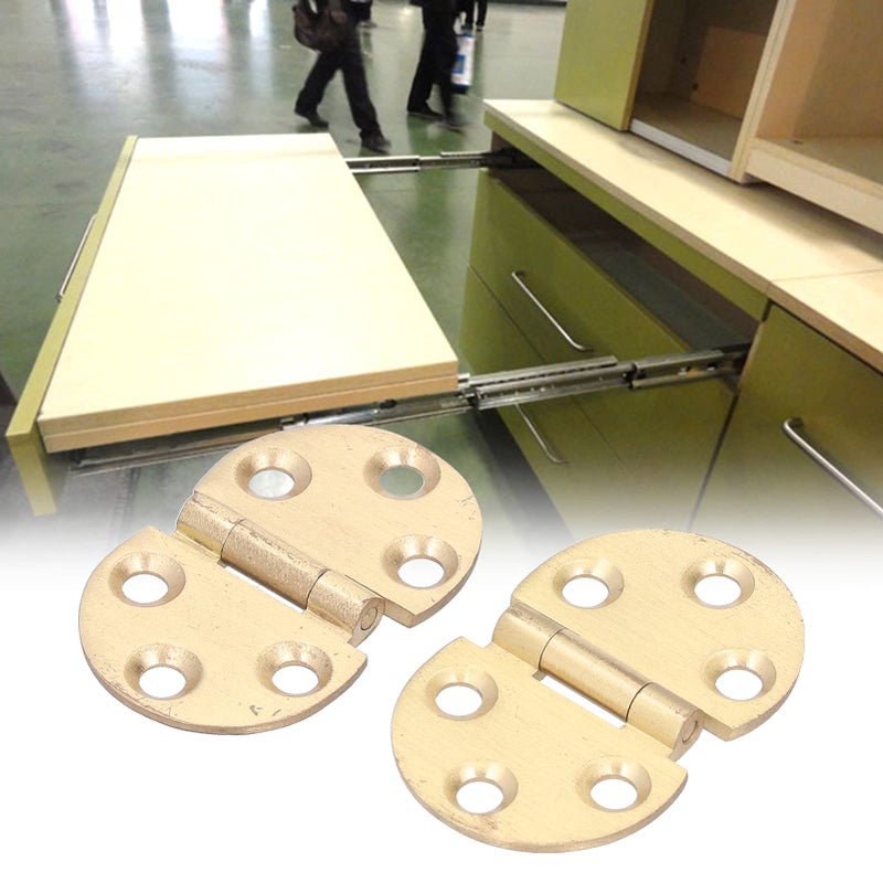 Foldable Table Mini Flap Hinge 2 Set 180 Degree Copper Hardware Furniture Accessory - Image 5
