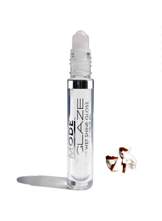 MODE Cosmetics MODE Lip Glaze Flavored Lip Gloss CARIBBEAN COCONUT Flavor Roll On Sweet Wet Delicious Nourishing Shine, Hydrating Moisturizing Natural Skincare Fruit Oils - Image 1
