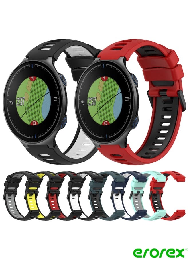 erorex - Watch Band For Garmin Approach S5 Two-Color Silicone - Image 1