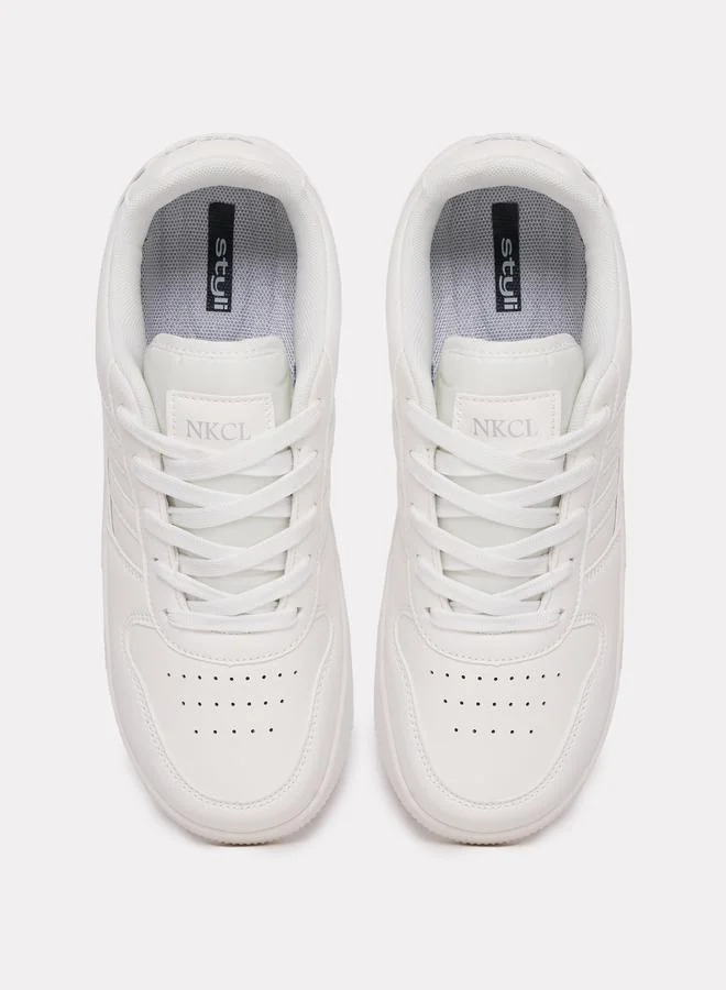 Styli Styli Stripe Skate Board Platform Sole Sneakers