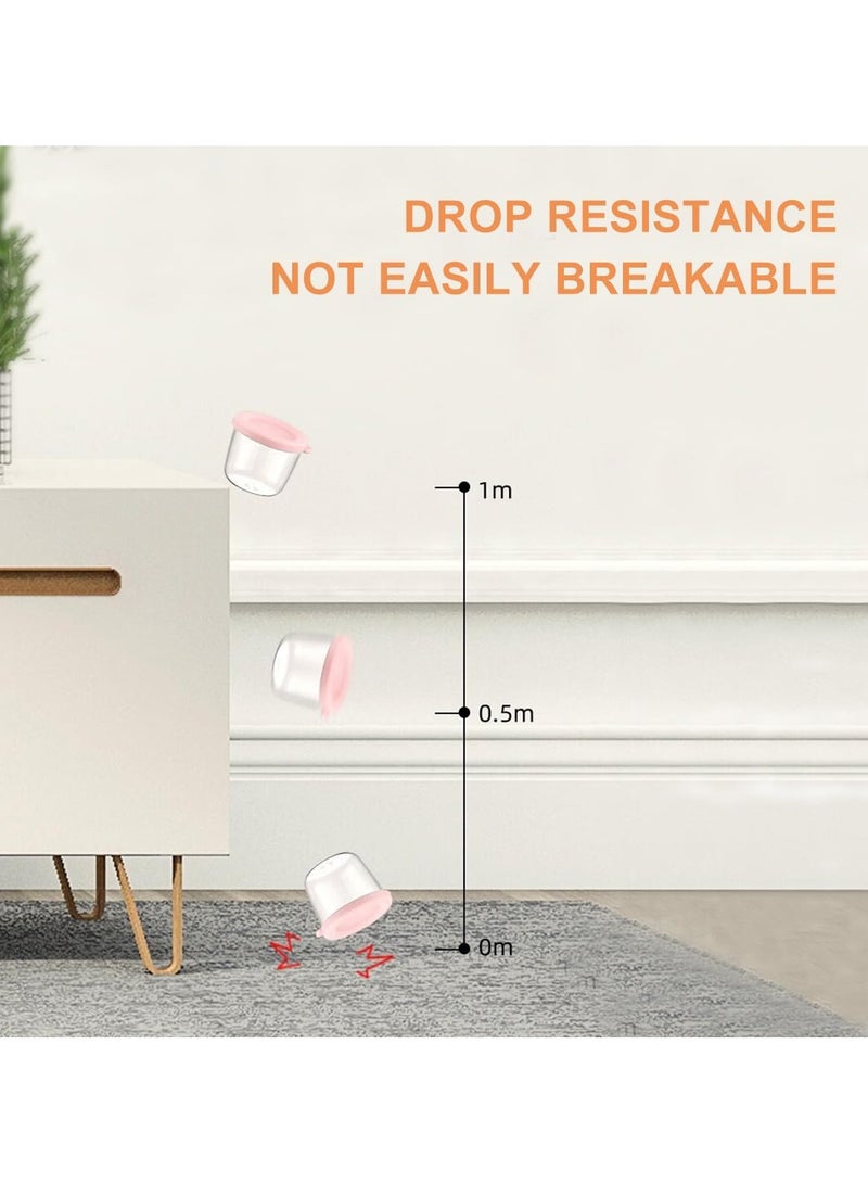 Bukela Baby Food Containers, 2.6oz 75ml Set of 4 Glass Baby Food Jars, Small Food Storage Containers with Lids and Stackable Tray, BPA-Free, Leakproof & Airtight & Reusable Baby Puree Containers - Image 4